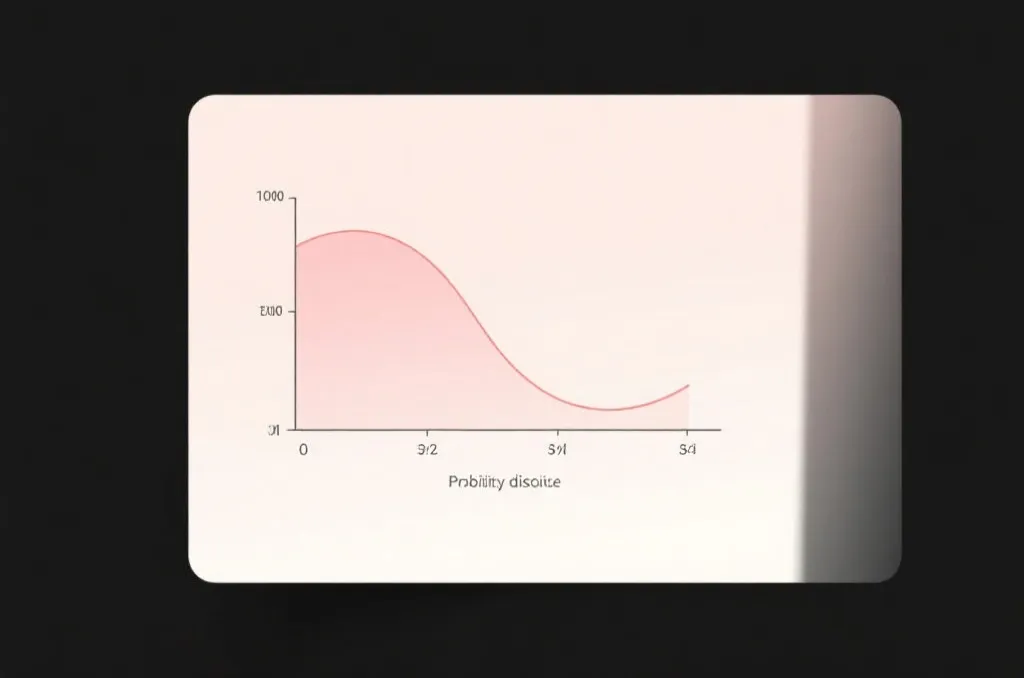 展示概率分布曲线的抽象数学图表，温暖柔和的学术风格
